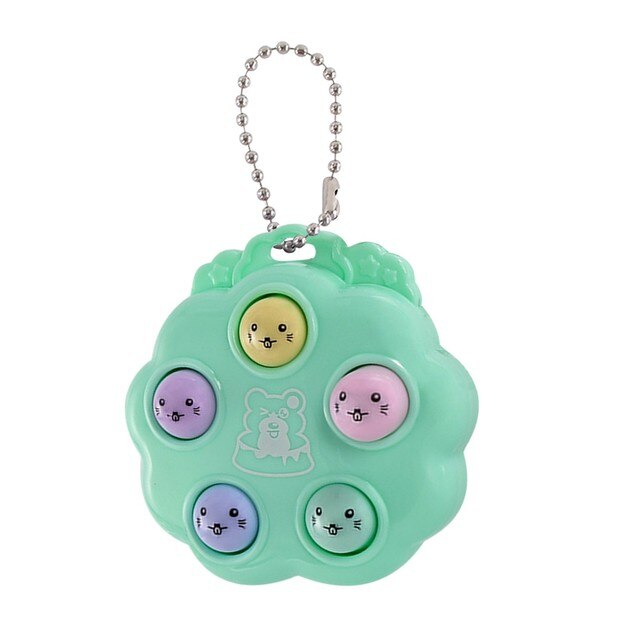 Mini jeu de Hamster à main, Machine à Fidget, Super mignon, sac , pendentif clé, jouet de décompression du bout des doigts: Green