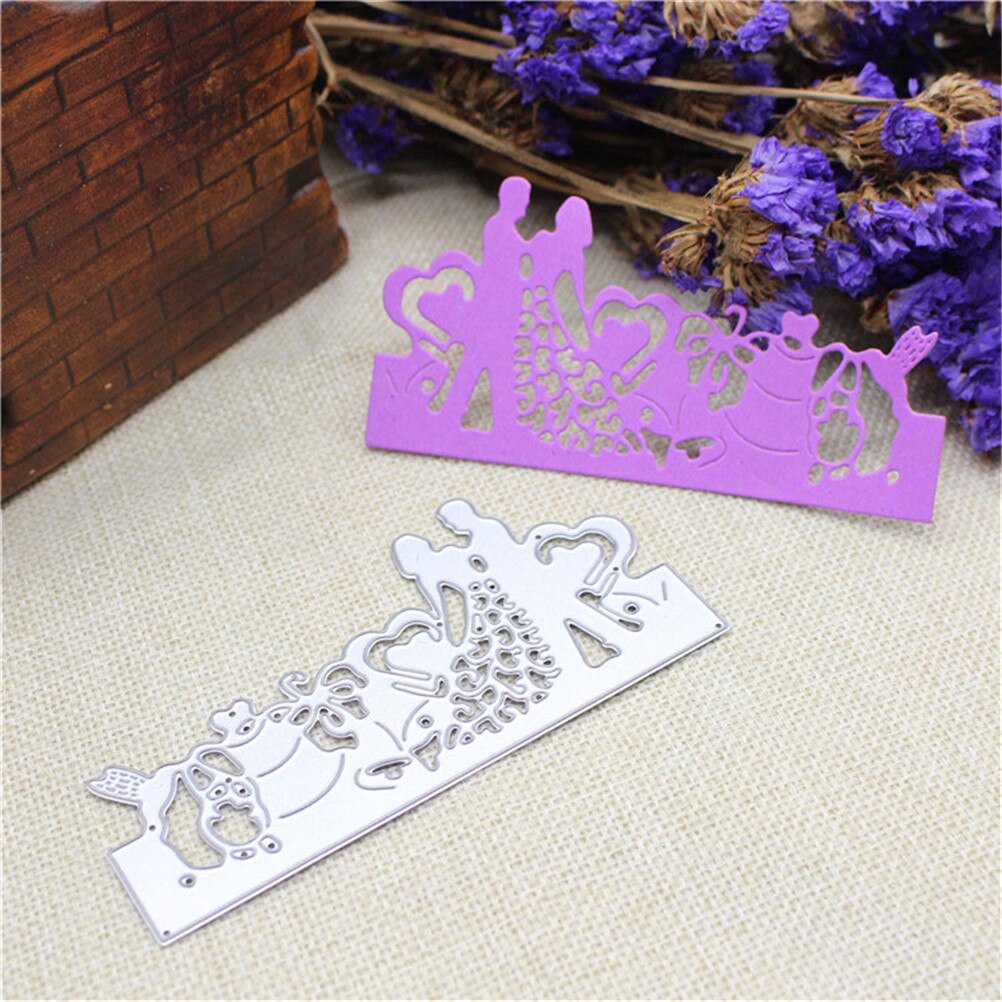 1pc Tarjeta De Invitación De Boda de corte de Metal muere plantilla para álbum de recortes de bricolaje papel gofrado confección de tarjetas decorativas artesanía
