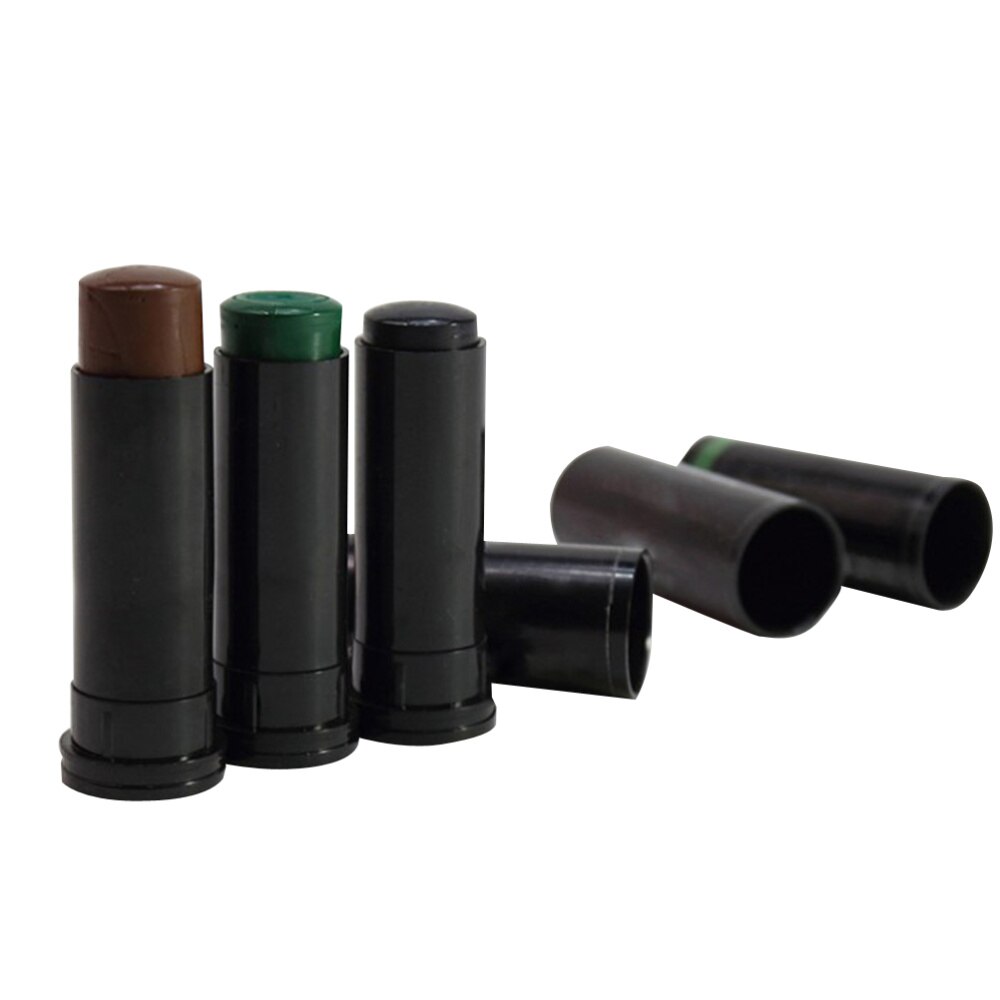 3pcs Camouflage Face Paint Sticks Kit CS Face Paint Camo Woodland Supplies: Default Title