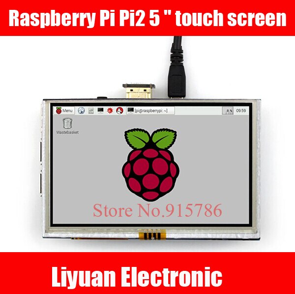 Raspberry Pi Pi2 5 "LCD Een +/B +/2B/Raspberry Pi HDMI 800x480 touchscreen met resistive