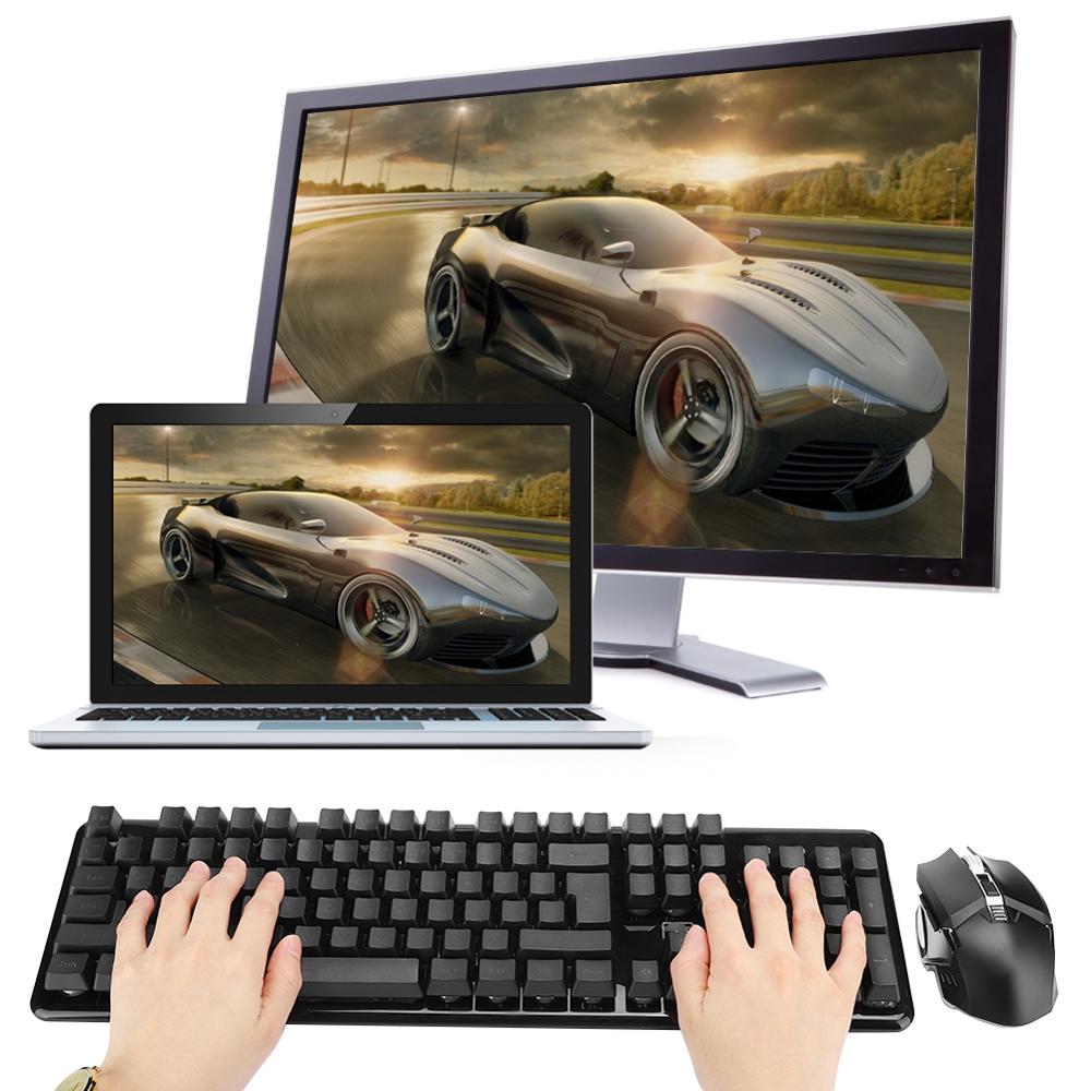 Wireless Game Keyboard Mouse Set Charging Lighting Built-in Lithium Battery 800-2400DPI
