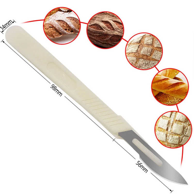 Cortador de pan, cuchillas de pan francés, cuchillo para tallar, utensilios de cocina, accesorio para hornear, herramientas de pastelería para cortar pan estampado