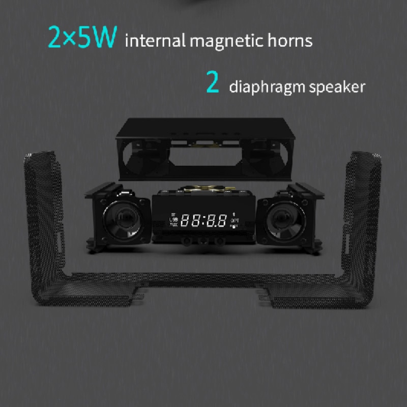 Wireless Charger 10W Bluetooth Speaker TV Home Theater Speaker Stereo Surround Sound Remote Control LED Smart Display Speaker