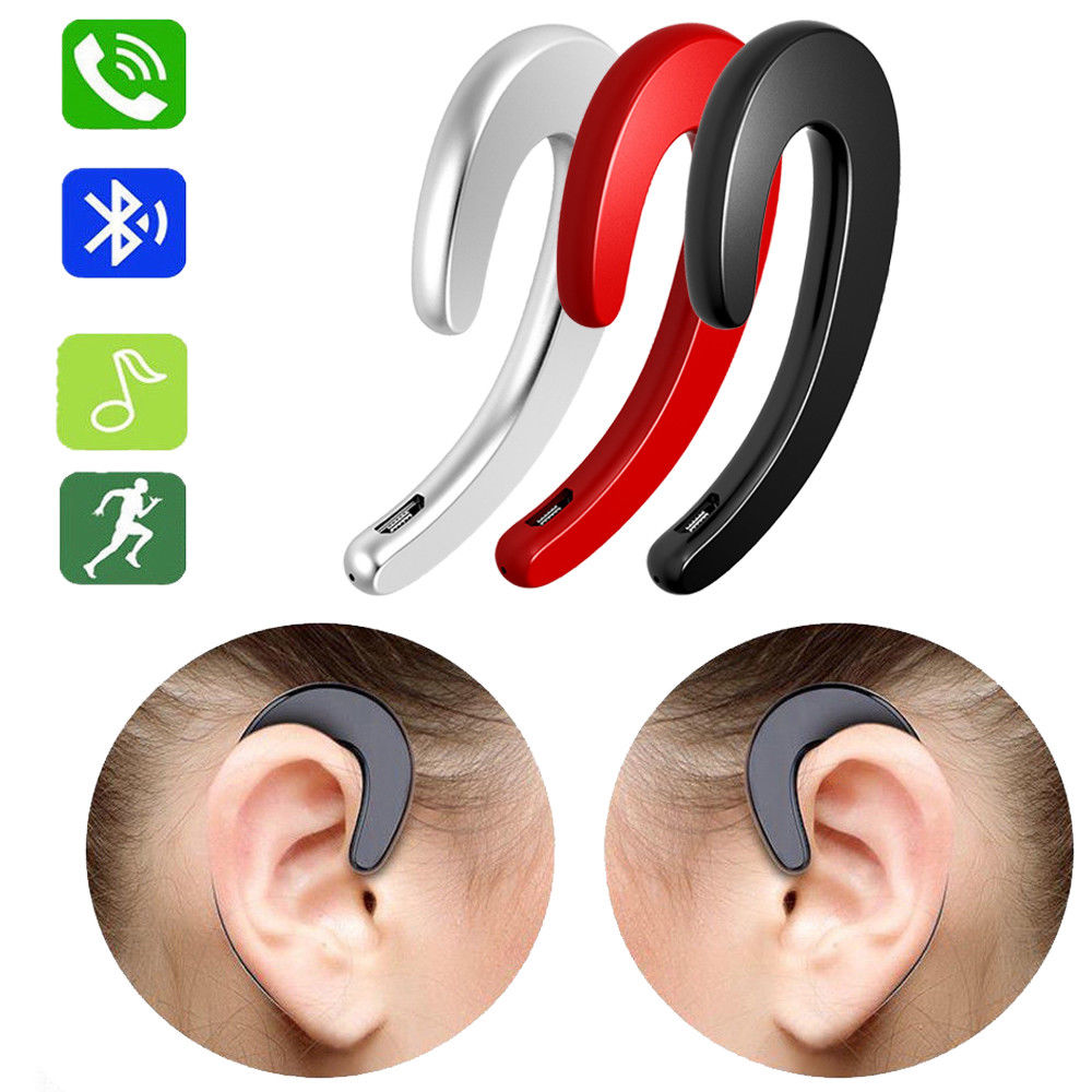 Oor Bluetooth Beengeleiding Koptelefoon Stereo Draadloze Oortelefoon Headset Mic