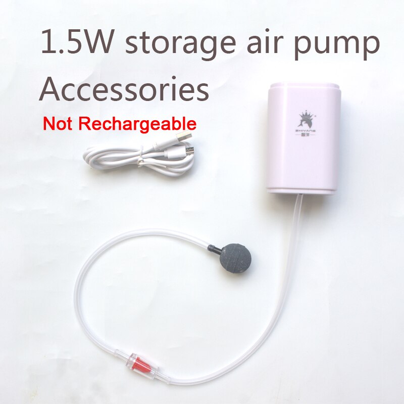 mini akwarium USB pompa powietrza tlenu Protable samochód natleniony akwarium odkryty wędkowanie AC/DC akumulator litowy akumulator: 1.5W akcesoria