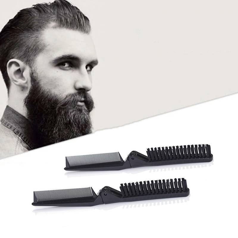 Soft Boar Bristle Hair Comb Portable Travel Beard Brush Foldable Massage Anti Static Hairdressing Styling Tool Women Men