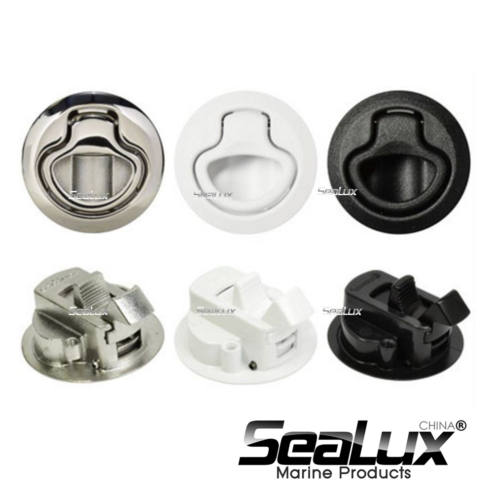 Sealux Round Flush Pull Slam Latch UV Stabilized Nylon for RV Boat Marine Deck Hatch Door Replacement