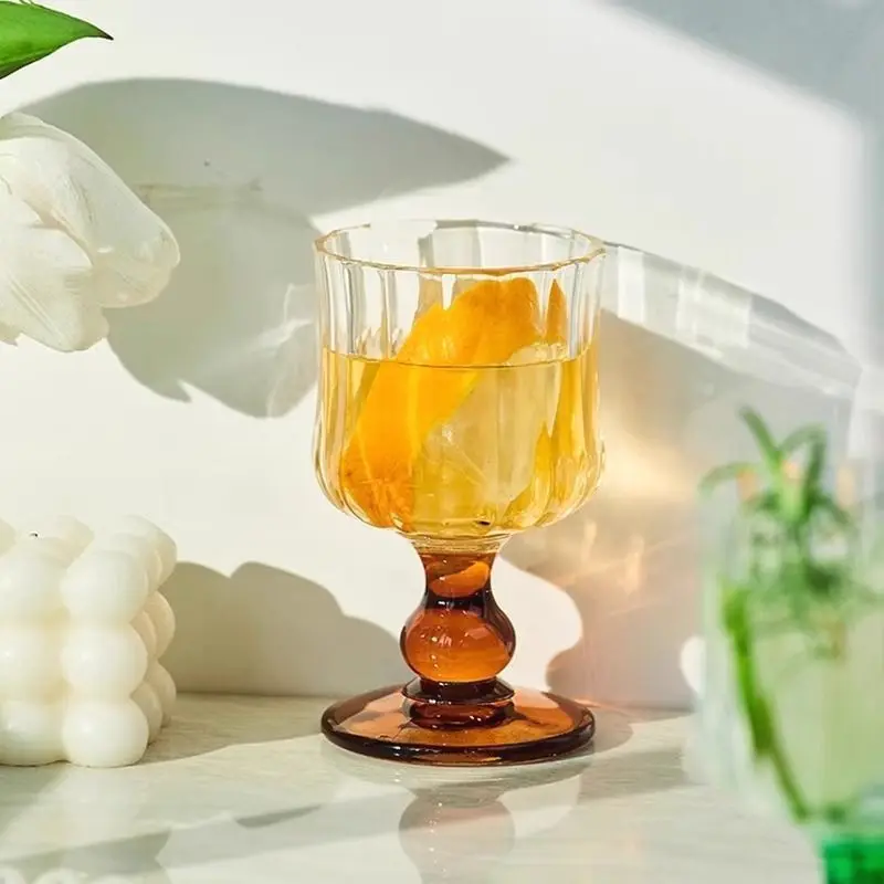 Copa de vino de cristal Medieval, copa de champán, copa de cóctel, Bar, suministros para fiestas, vasos de espíritus, vaso para beber escocesa, tazas de jugo y bebidas: Azul cielo