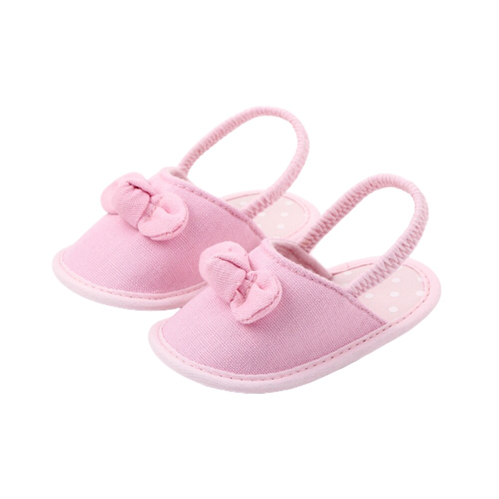 Prewalker do bebê, cor sólida anti-deslizamento sandálias sapatos de bebê para meninas meninos, branco/rosa/azul denim