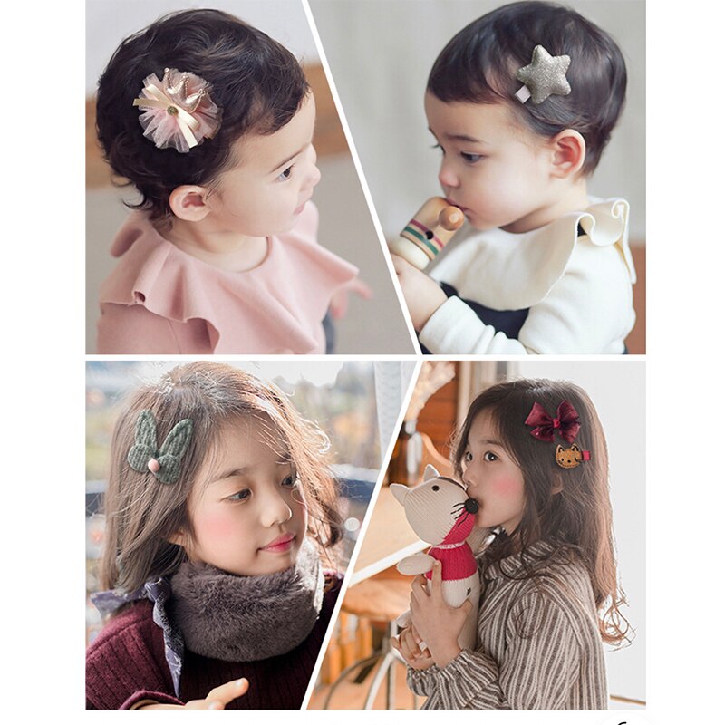 18pc Headwear Set Toys For Girls Children Accessories Ribbon Bow Hair Clip Hairpins Girl Princess Hairdress Beauty & Toy