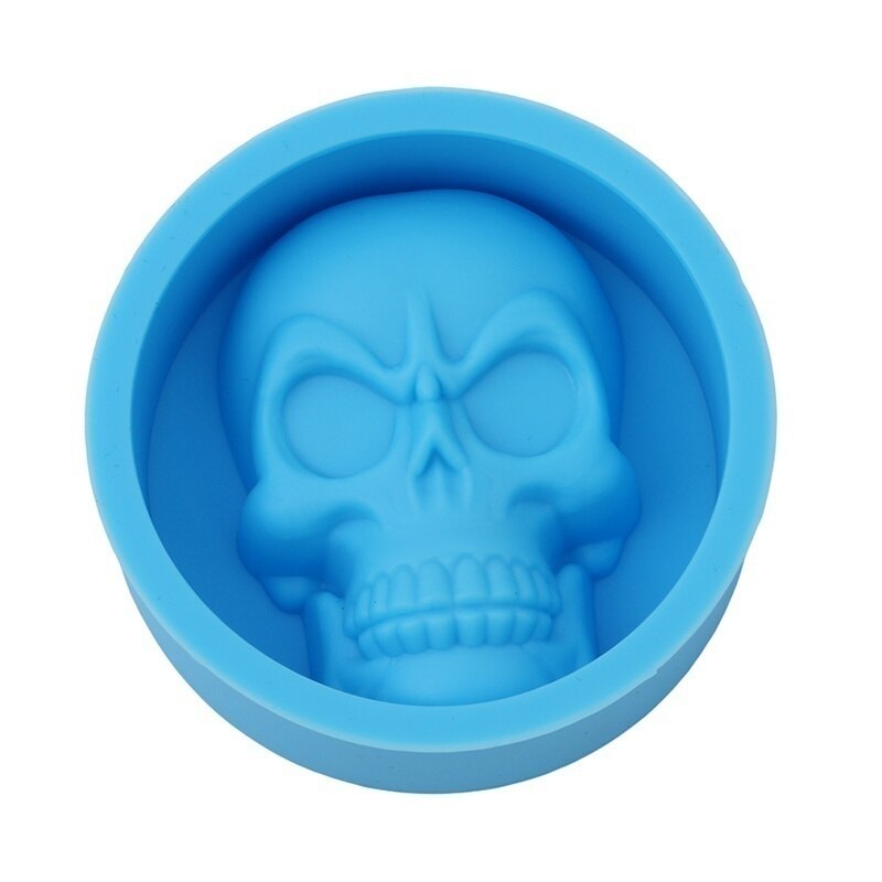 Skull Ice Cube Silicone Mold Bar DIY Molded Silicone Ice Box Ice Cube Molded Silicone Daily Necessities: Blue