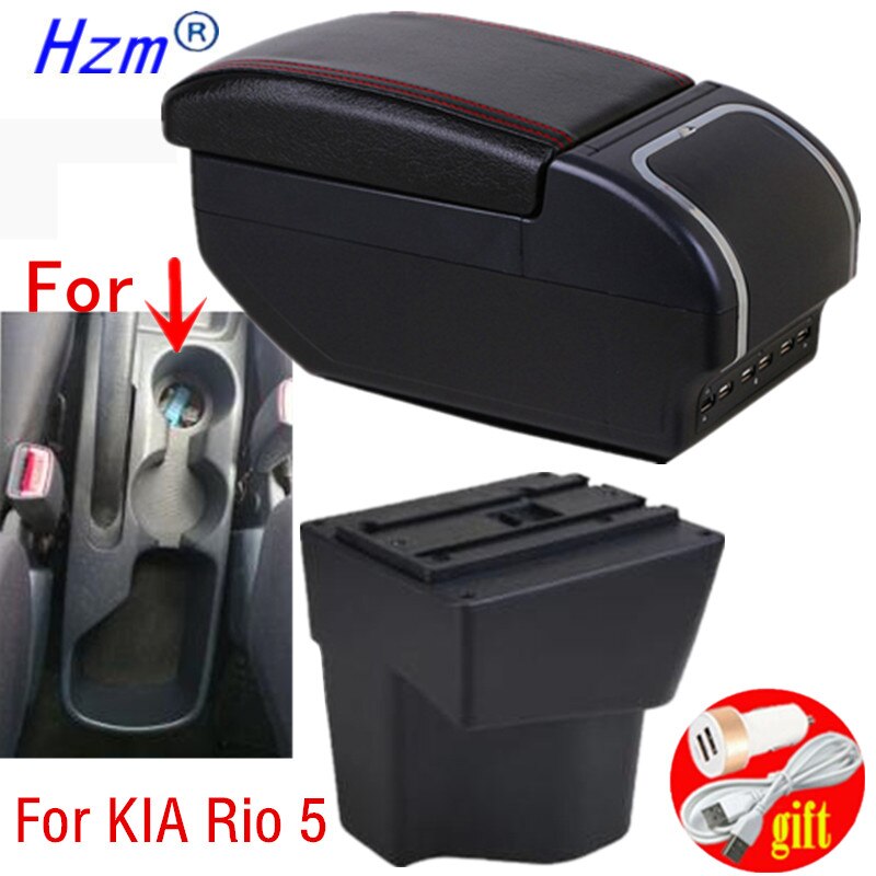 Voor Kia Rio 5 Armsteun Rio Onderdelen Gewijd Auto Armsteun Opbergdoos Auto Accessoires interieur Usb