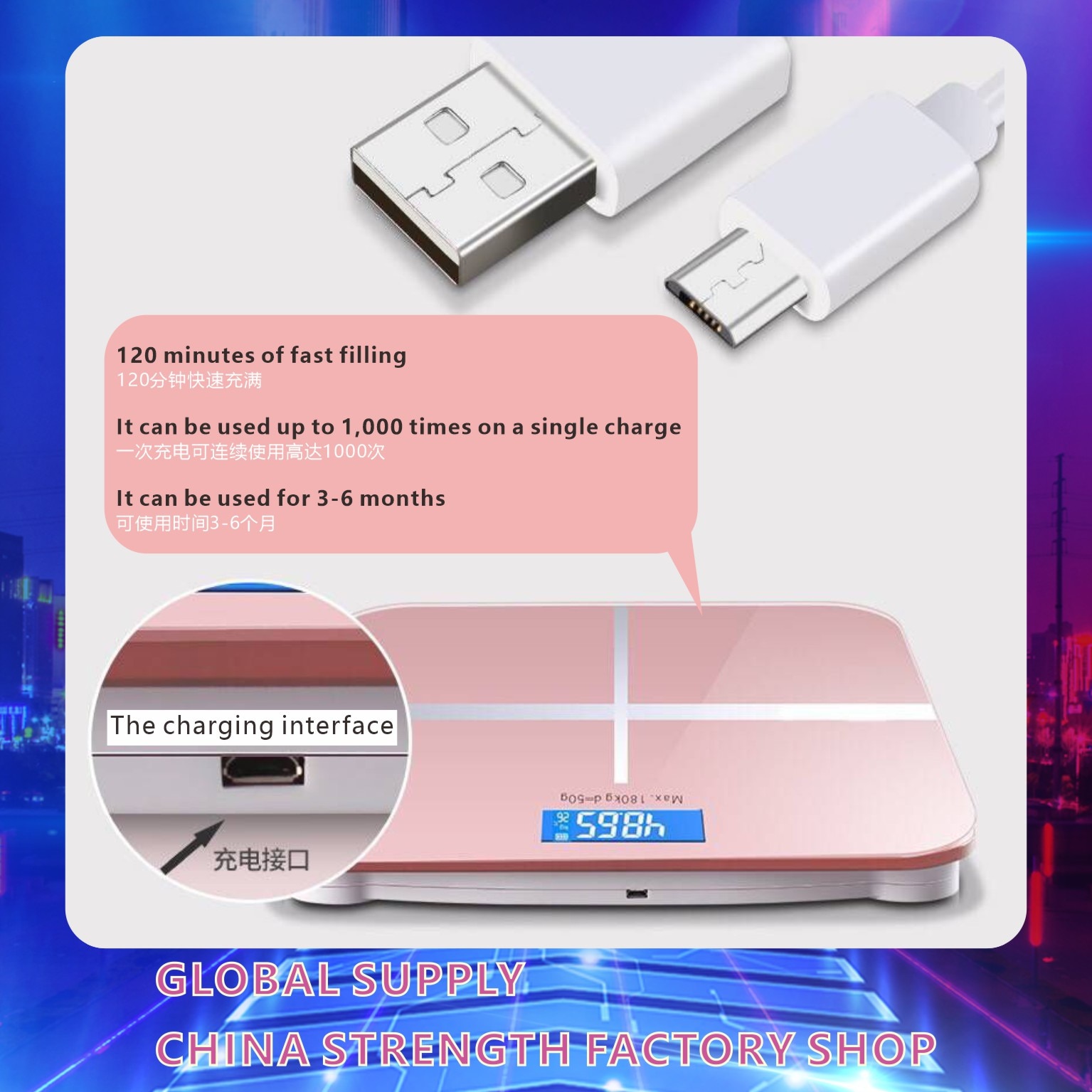 Body Fat Scale Smart Electronic ​Scales LED Digital Bathroom Weight Scale Balance Body Composition Analyzer Weighing Scale