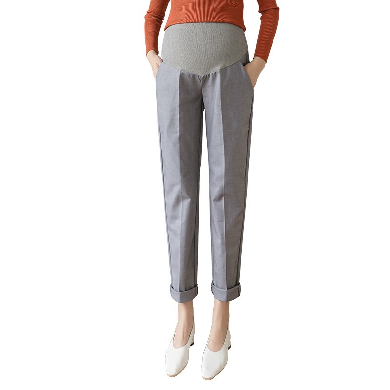 Summer Pregnant Women Trousers Full Length Maternity Clothes Formal Belly Pants Office Lady Pencil Pants