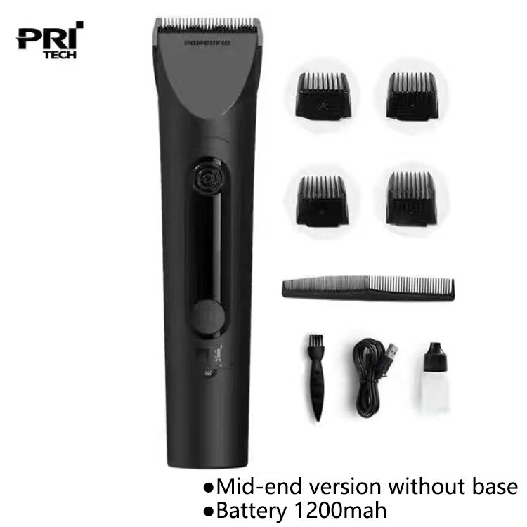 Pritech LF1 Professionele Haar Snijmachine Voor Mannen Scheerapparaat Man Tondeuse Mannen Trimmer Scheermes Korte Baarden Man Cutter: Low match Black