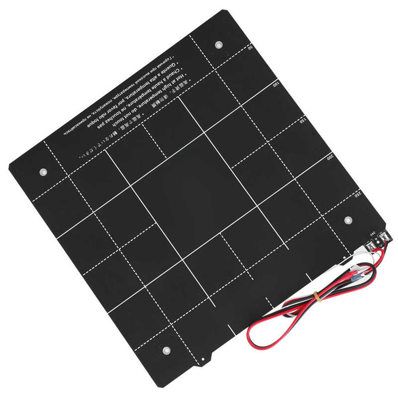Plataforma de cama para impresora 3D, accesorios adhesivos magnéticos para CR-10, 300x300mm, 24V, plataforma de cama magnética, 1 ud.