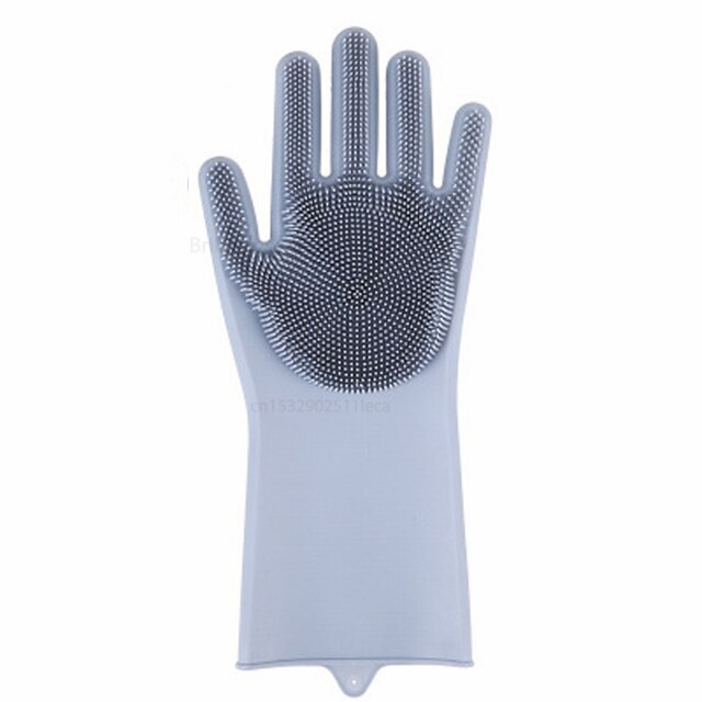 65 g/pz guanti multifunzionali guanti in Silicone guanti per lavastoviglie guanti per lavaggio auto antiscivolo alta elasticità: Gray Left 1Pcs