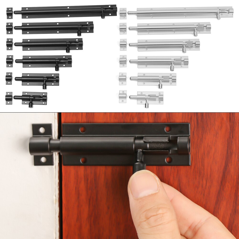 2-8" Heavy Window Catch Lock Duty Large Garden Gate Shed Sliding Door Tower Bolt Latch Home Furniture Hardware Accessories