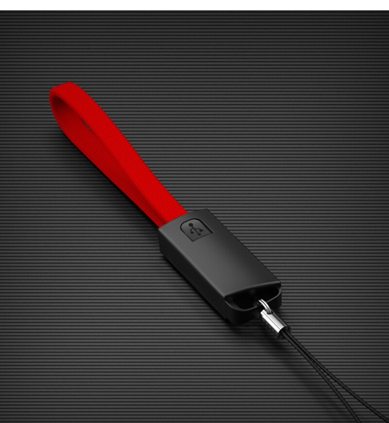 Data USB Keychain Portable Charger Charge Fast Cable for iPhone 6 S 6S 7 8 Plus X 10 XR XS MAX 5 5S SE Phone Accessory Wire Cord: Red