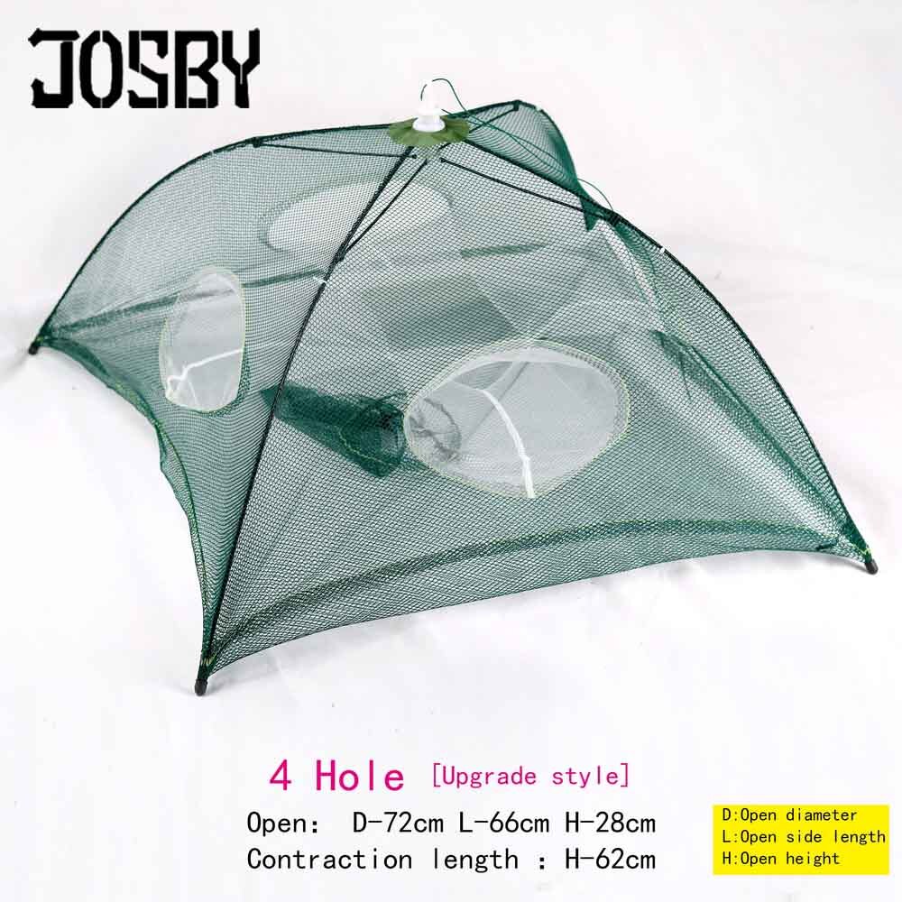 Portable Fishing Equipment Automatic Folding Fishing Net Carp Shrimp Minnow Crab Baits 4~20 Holes Fishing Network Fish Trap