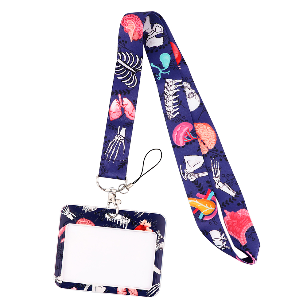 DZ1431 Arts Verpleegkundige Lanyards voor Sleutel Draagriem lanyard kaart ID Badge Houder Gym Sleutelhanger Sleutels DIY Hang Touw Sleutelhangers: GRIJS