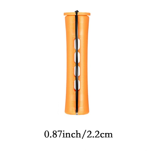 12 sztuk/zestaw trwała ondulacja pręty wałki robić włosów z włosami zimne fale pręty lokówka robić włosów fala dla kobiet robić noszenia jako długie lub krótkie włosy produkty fryzjerskie: pomarańczowy