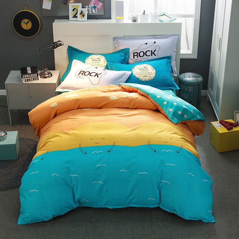 3Pcs Baby Bedding Set 100% Cotton Crib Bed Linen Kit Cartoon Animal Includes Pillowcase Bed Sheet Duvet Cover Without Filler: 7