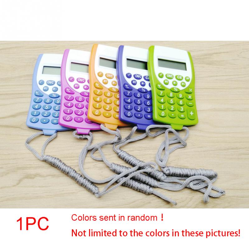 Office Mini Scientific Calculator School Student Multifunctional Clock Calculator with strap: Default Title