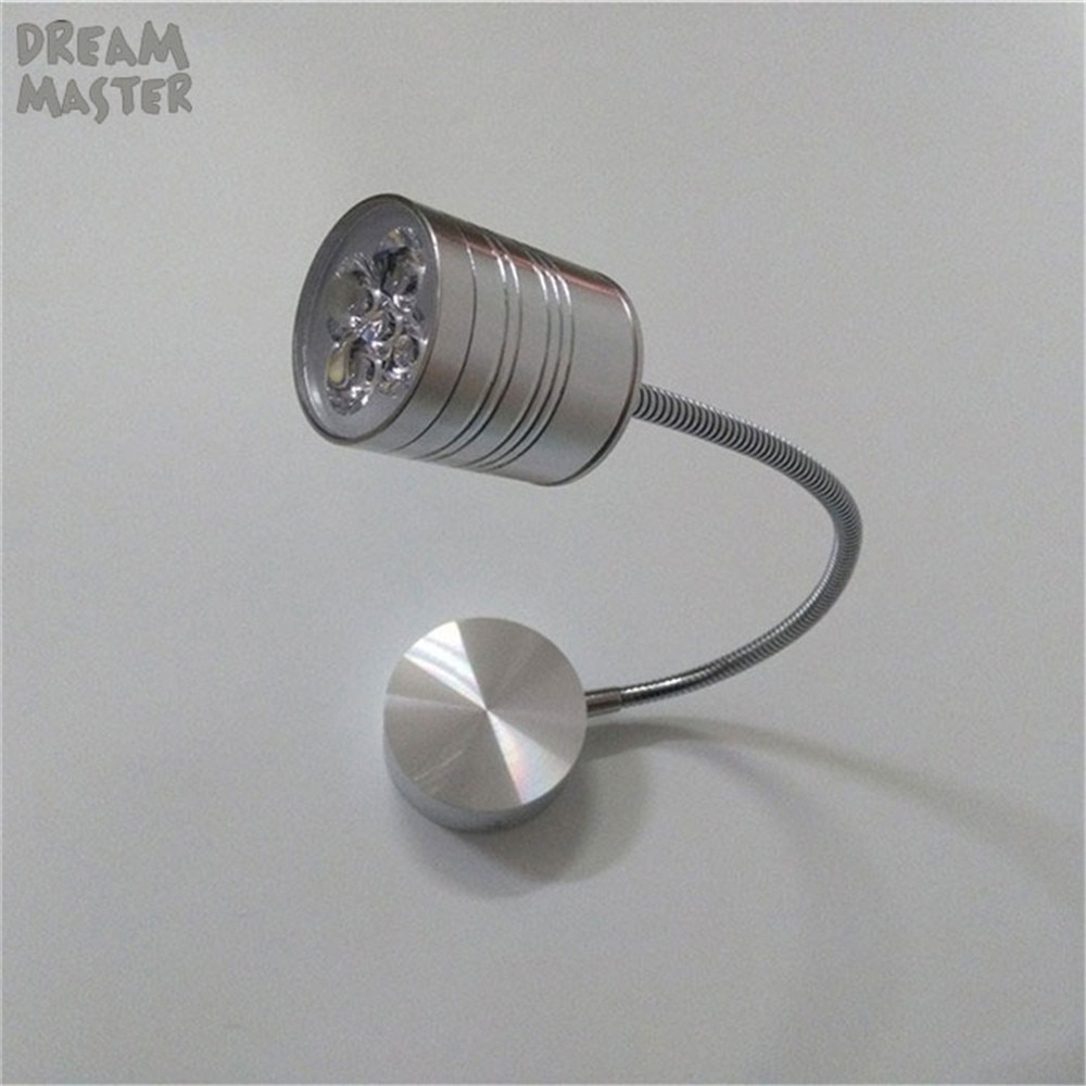 5W led flexible hose wall light L28cm L38cm neck bedside reading bending lamp mirror desk painting above lights 85-265V