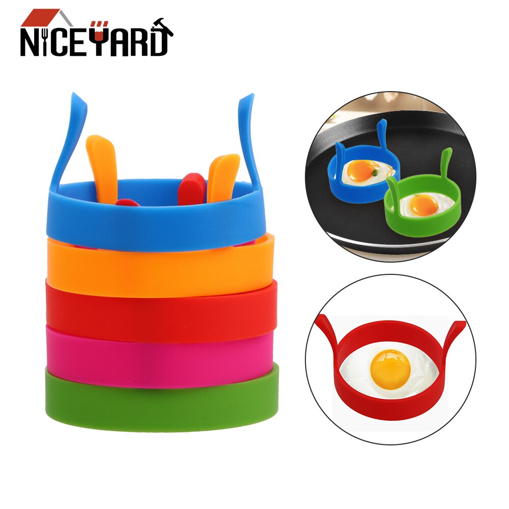 NICEYARD Egg Round Mold Pancake Ring Non-toxic Kitchen Accessories Silicone Omelette Fried Egg Shaper Cooking Tool