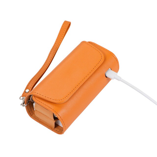 5 Colors Flip Double Book Cover for Iqos 3.0 Duo Case Pouch Bag Holder Cover Wallet Leather Case for Iqos 3 Duo Accessories: Orange