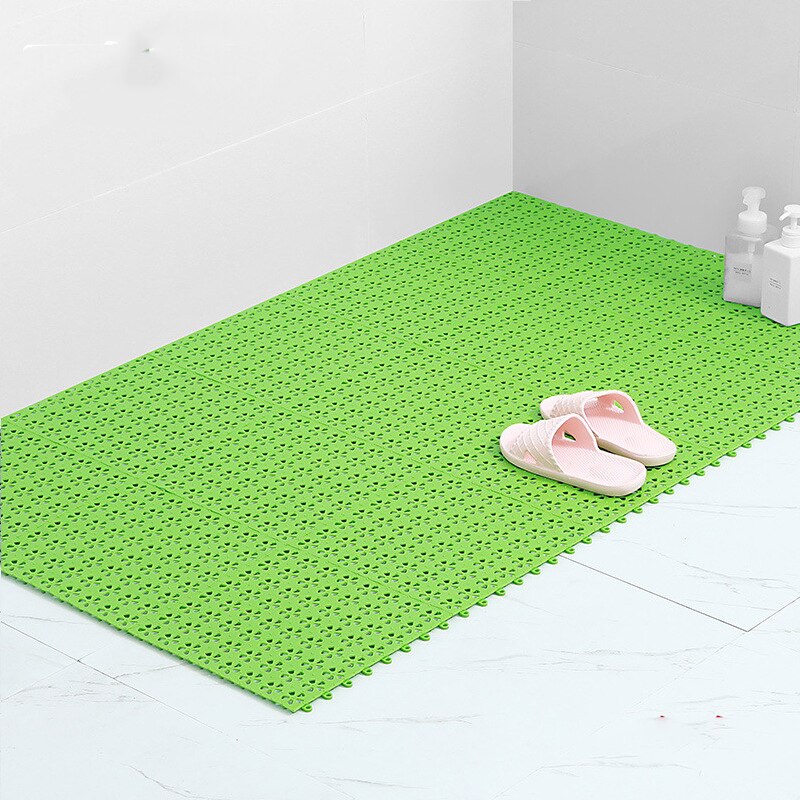 1Pcs PVC Non-Slip Tile Splicing Waterproof Mat with Massage Drain Holes Pool Shower Bath Kitchen Anti Slip Cushion Floor Mats: 5