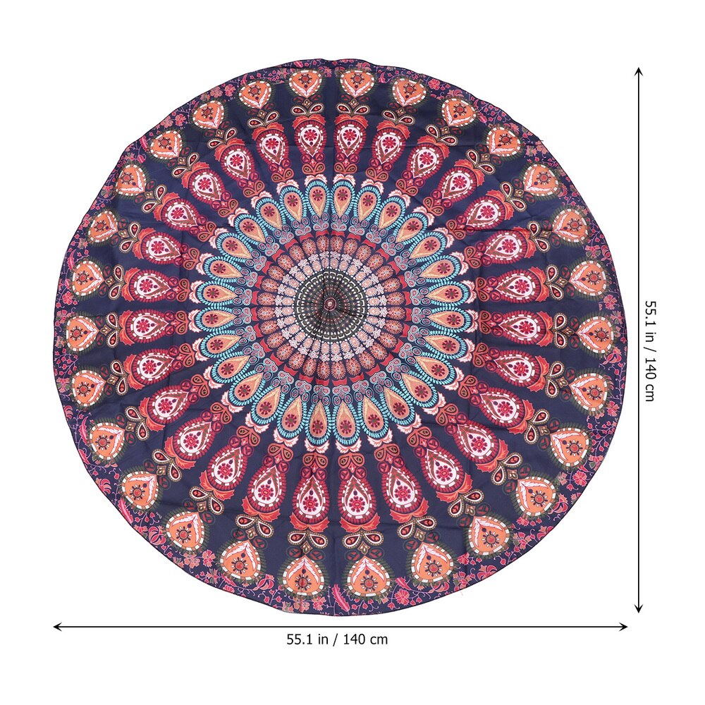 1pc bedrukte sjaals unieke uv-bescherming lichtgewicht ronde dames sjaal doek accessoire strandlaken sjaal handdoek voor dames