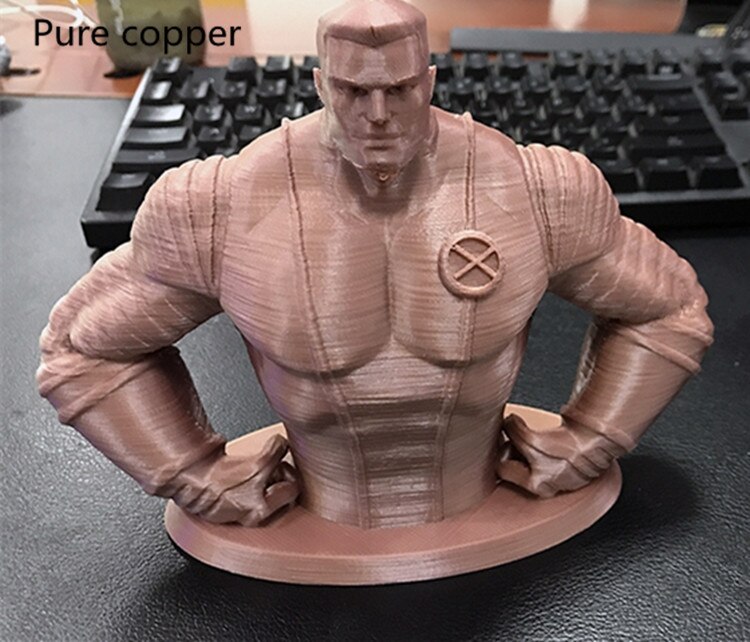 Consumíveis da impressora 3D imitação cor de Bronze de cobre Puro Mais Escuras PLA material 0.5 kg de alumínio 1.75mm