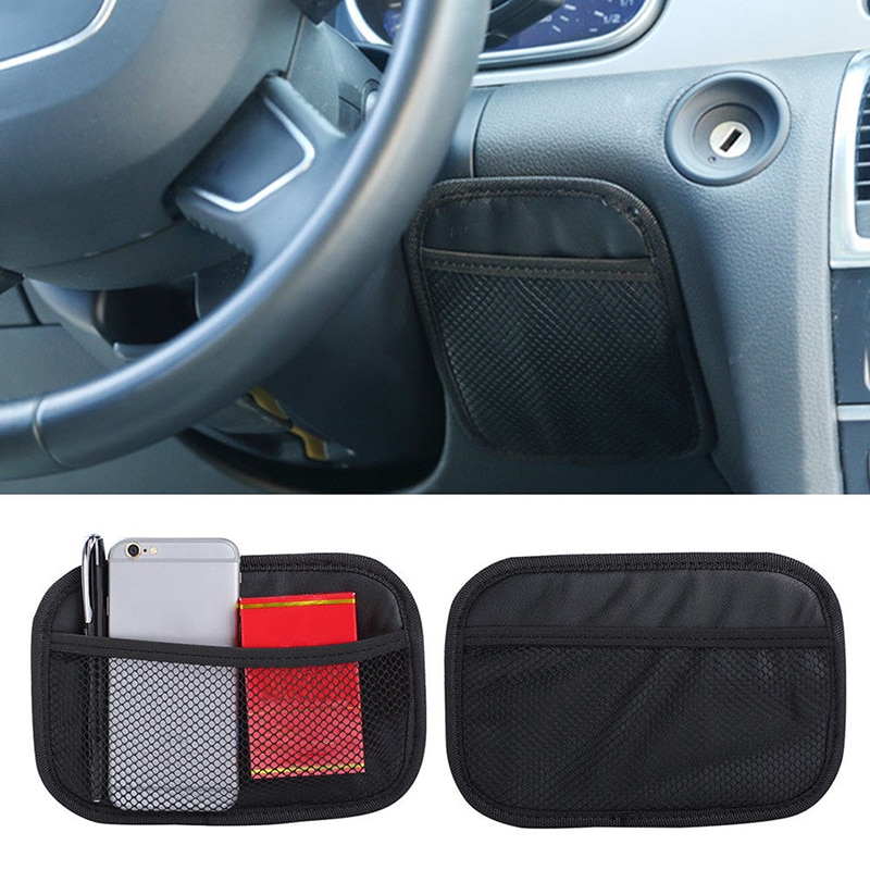 20*14cm Car Storage Bag Non-woven fabric Vehicle Stick-up Mesh Net Storage Bag Car Interior Universal fits for all car