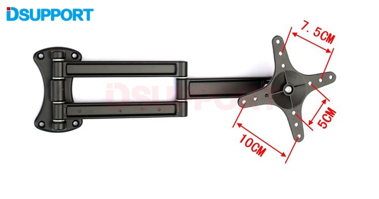 Aluminum Alloy 360 Degree Full Rotation Retractable 14-27 inch Monitor Holder Arm LCD LED Flat Panel TV Wall Mount