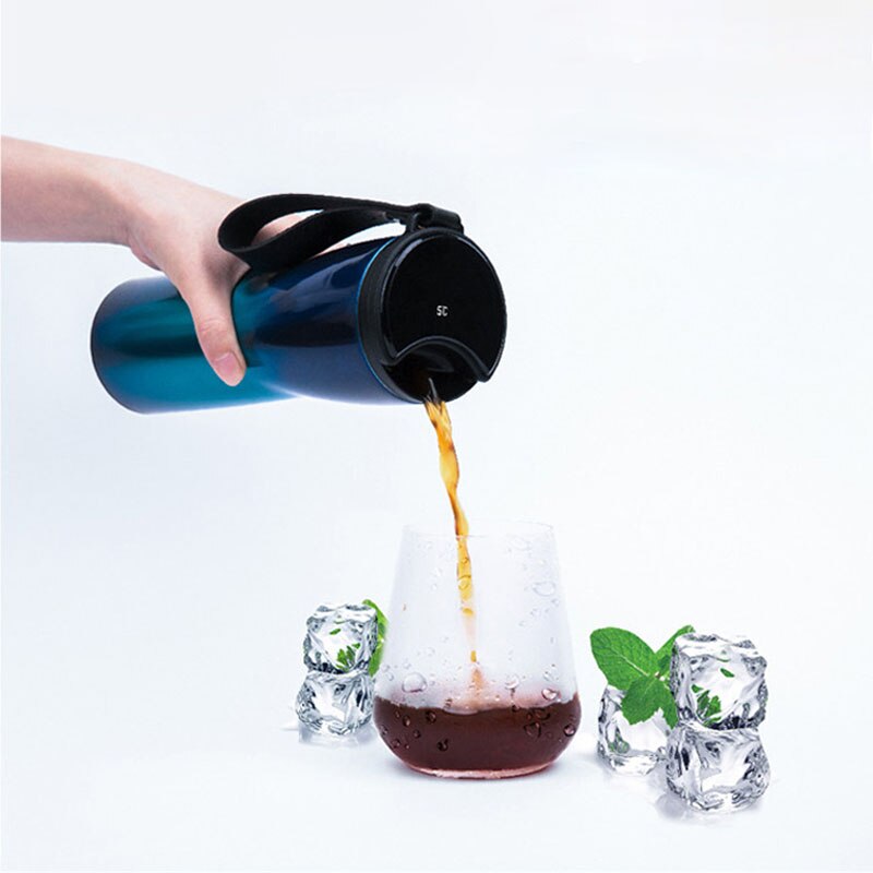 Xiaomi KissKissFish MOKA Smart Coffee Cup Travel Mug Stainless Steel 430ml Portable with OLED Touch Screen Temperature Display