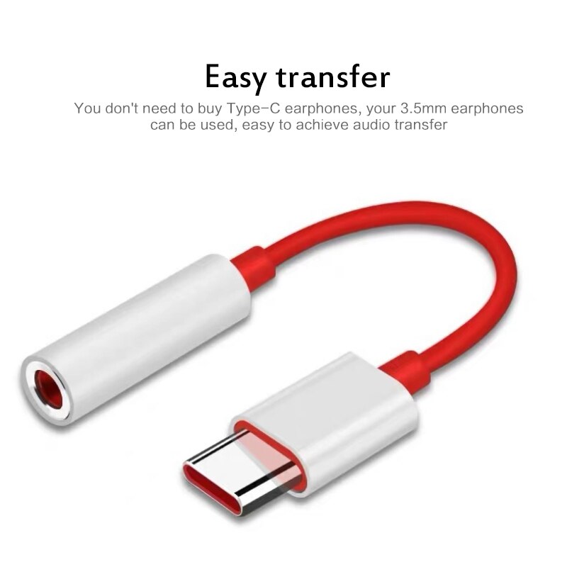 USB Type C To 3.5mm Earphone Jack Adapter Audio Cable Connector for One Plus 7 Usb-c Music Converter Oneplus 6T 7 Pro Universal