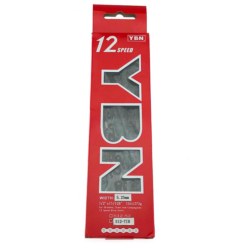 YBN Bicycle 12 Speed Chain 126L Black diamond MTB Mountain Road Bike Chains For Sram Shimano Campanolo System