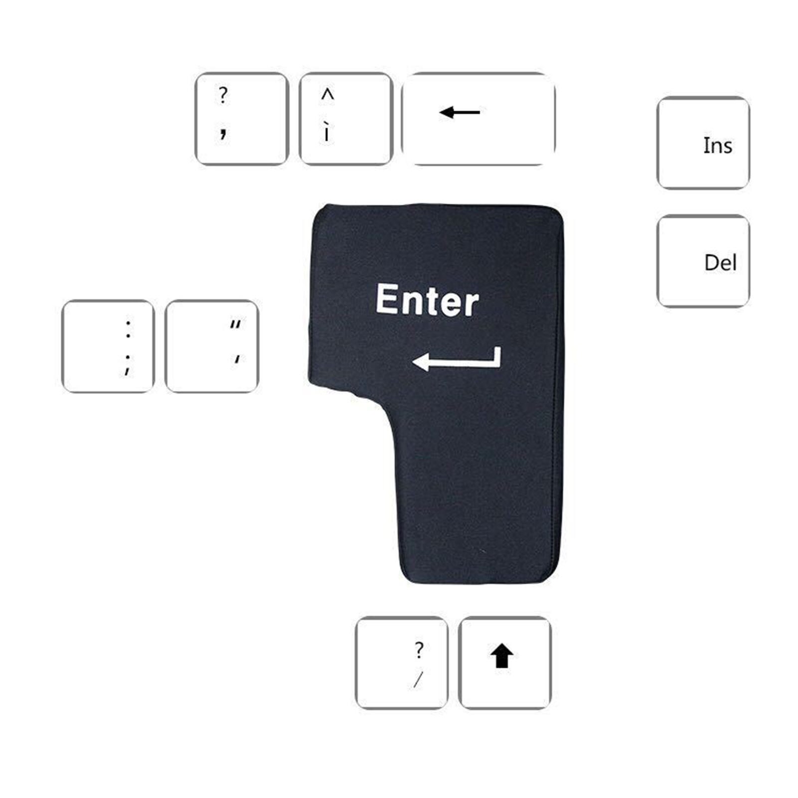 Big USB Enter Key Anti Stress Button Decompression Computer Any Vent Pillows Desktop Pillow Offices Stress Relief Toy