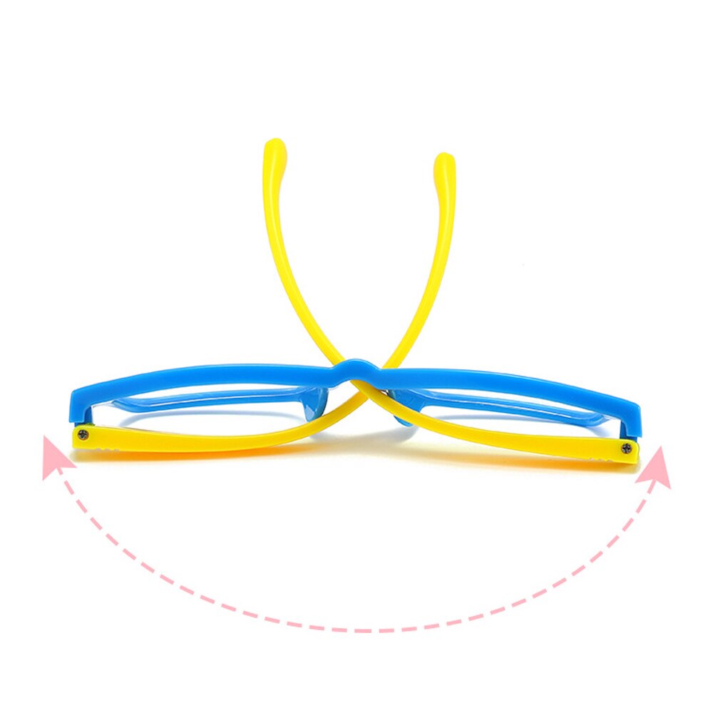 1Pc Kids Anti-blue Light Glasses Boys Girls Goggles Plain Silicone Eyeglasses Radiation Protection Soft Frame Eyewear