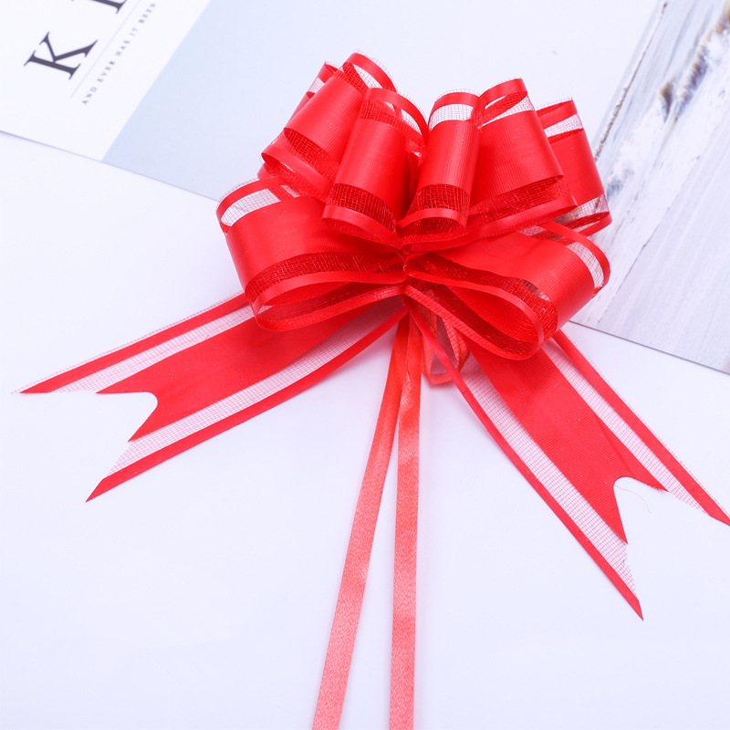 10/20 Pcs Sneeuw Garen Pull Boog Lint Grote Auto Boog Voor Auto Verjaardag Kerstcadeaus Decoratie Lint bruiloft Pull Bloem: L / Deep Sapphire