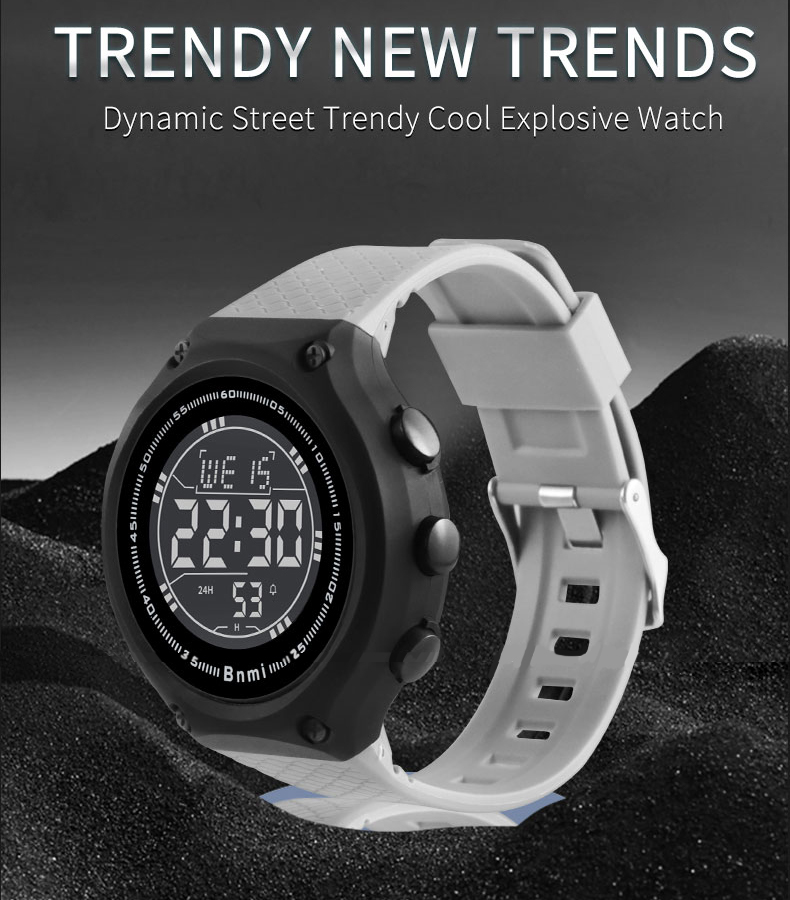 Sporthorloge voor heren Lichtgevende digitale horloges Datum Weekweergave Originele waterdichte horloges Geavanceerde herenklok Cadeau