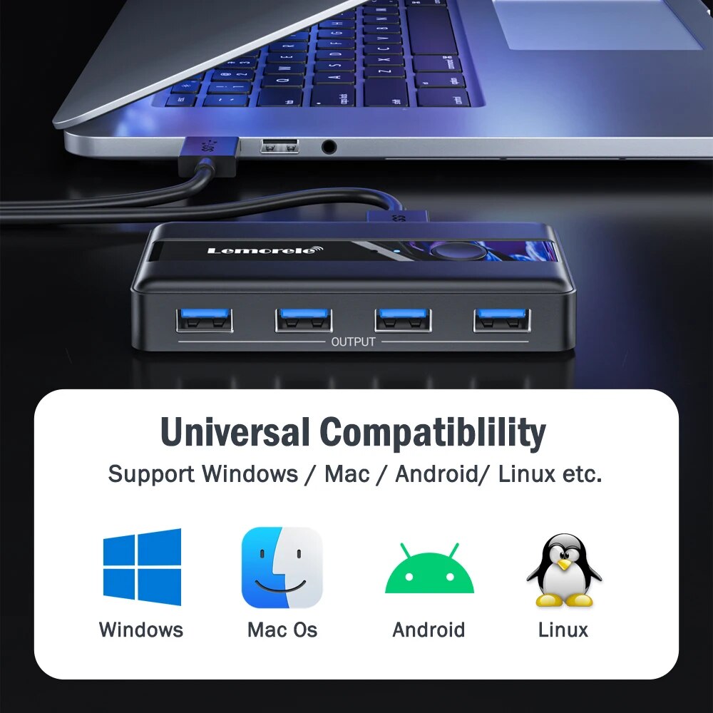 USB KVM Switch Adapter USB 3.0 Switcher 2 Eingänge 4 Ausgänge USB Switch KVM Switcher Drucker Sharer für Computertastatur