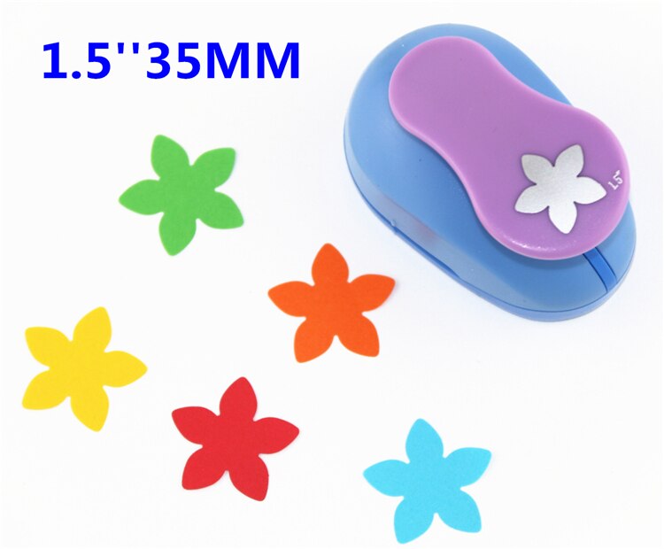fleur 1.5 ''(35mm) scrapbooking poinçons perforatrice scrapbooking coupe-papier enfant artisanat poinçon Embosseuse jouet d'enfant S2936-7