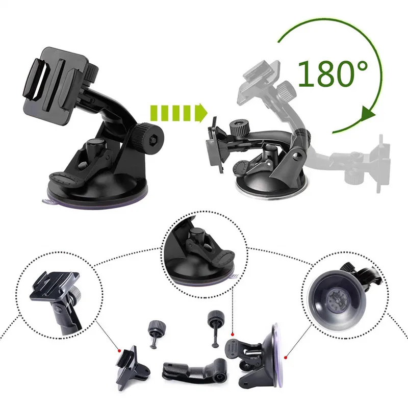 Kit voor Gopro Hero Hoofdband Polsband Mount Selfie Stick voor SJCAM Actiecamera Accessoires