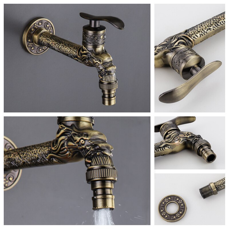 Zinc alloy Outdoor Garden Faucet Washing Machine Bibcock Garden Watering Hose Adapter Faucet Connector Mixer Watering Fitting