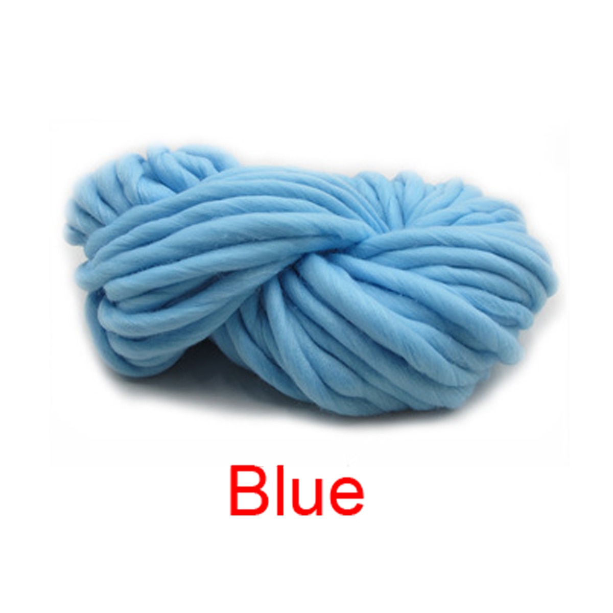 250g dikke merinowol breiwol alternatief dikke wol garen diy super bulky arm breien deken hand spin garen: Blauw