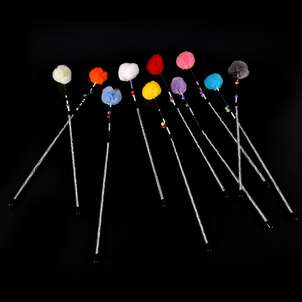 1pc katten plaagspeeltjes, kleurrijke, pluizige bal, huisdier, hond, puppy, katten plaagstokje, bel, interactief, grappig speelgoed