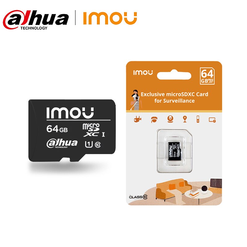 Dahua imou hukommelseskort 64gb originale højhastigheds klasse 10 micro sd-kort bærbart flash tf-kort til overvågningskamera